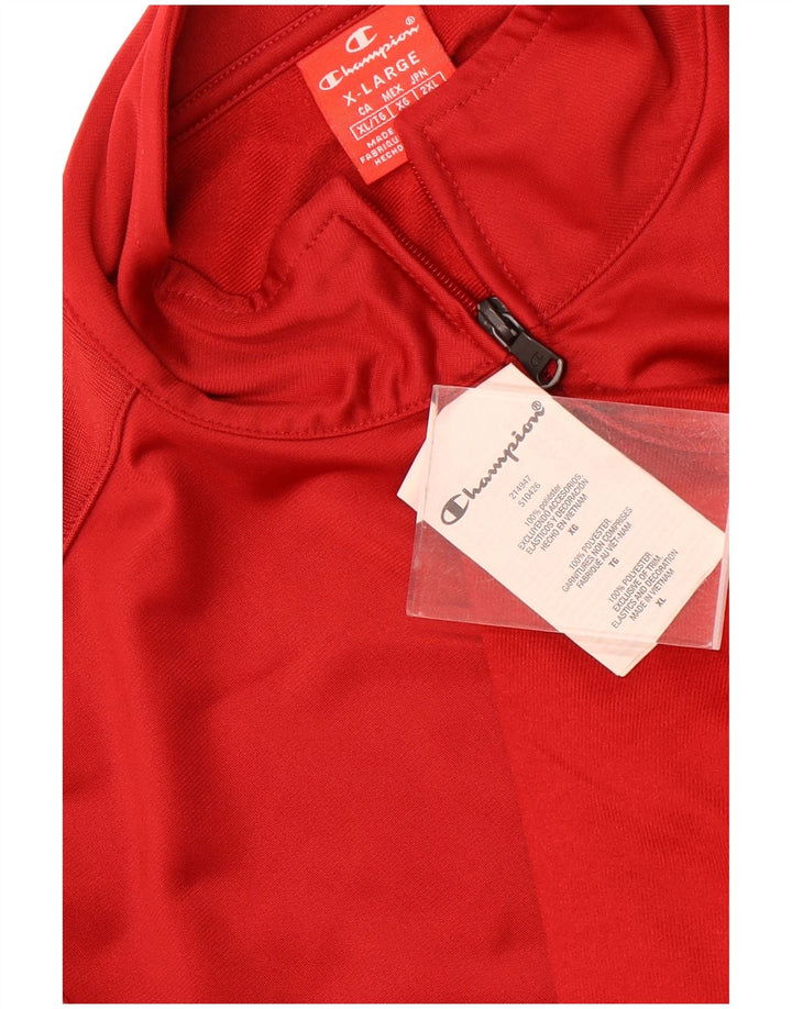 Champion Mens Treino Top Jaqueta XL Poliéster Vermelho