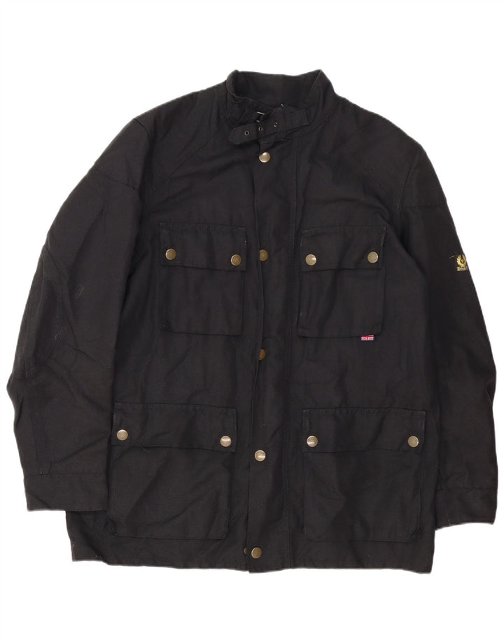 Jaqueta utilitária masculina BELSTAFF UK 38 algodão preto médio