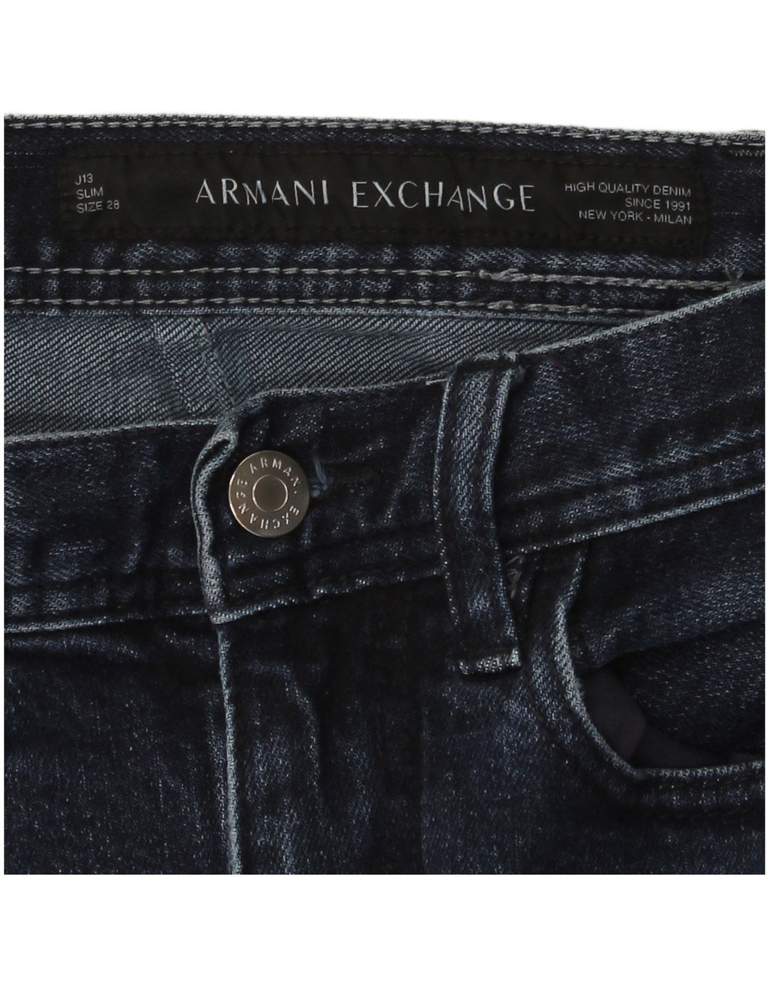 Armani Exchange Mens Jeans Slim W28 L31 Azul Marinho