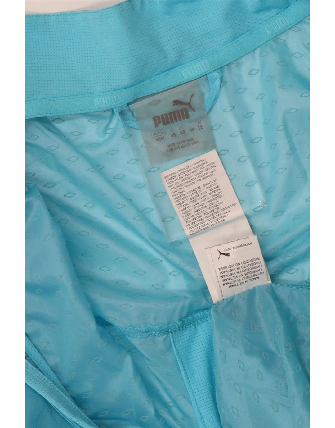 Jaqueta de chuva feminina PUMA UK 12 médio azul nylon