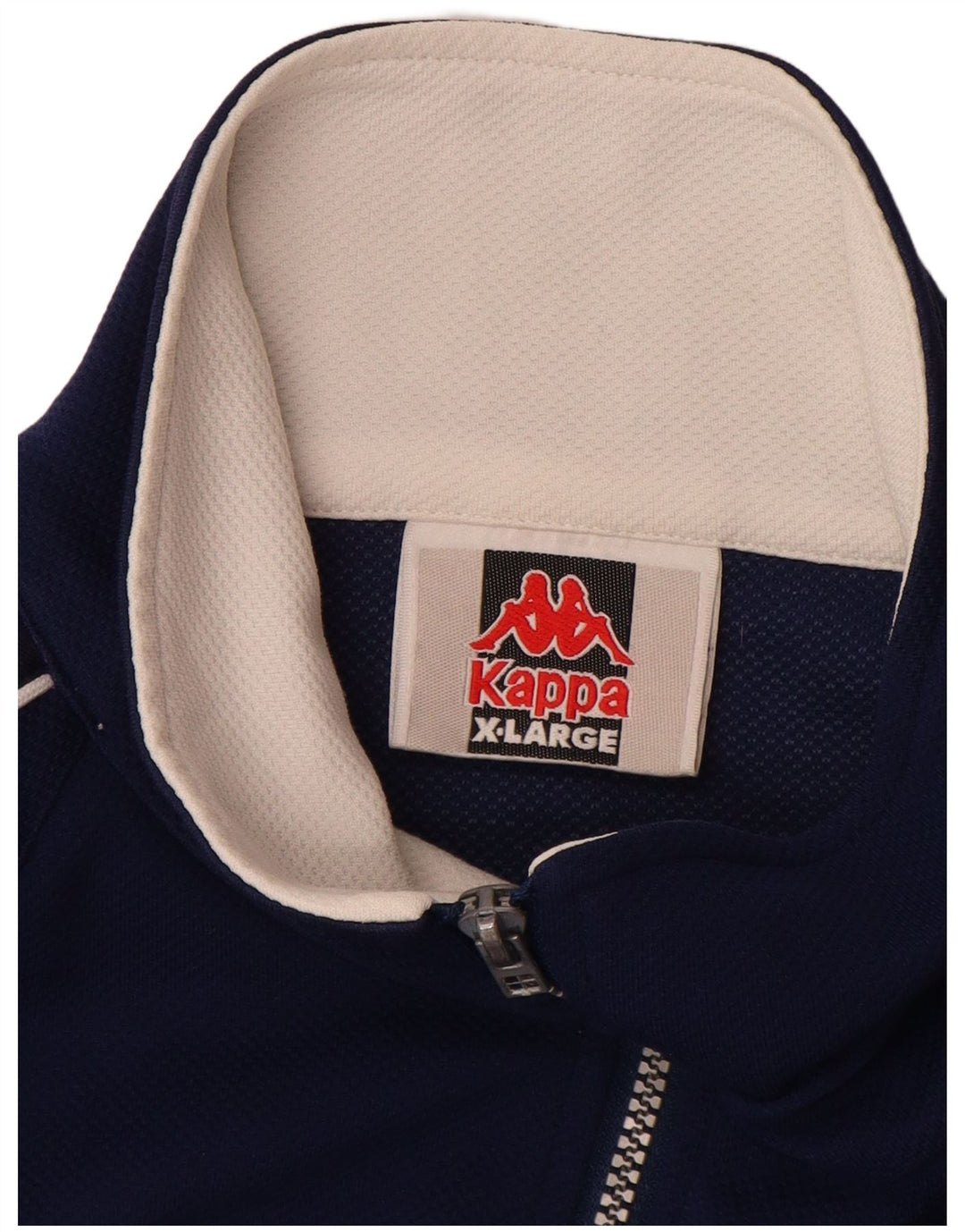 KAPPA Mens Graphic Tracksuit Top Jacket XL Azul marinho Colourblock Poliéster