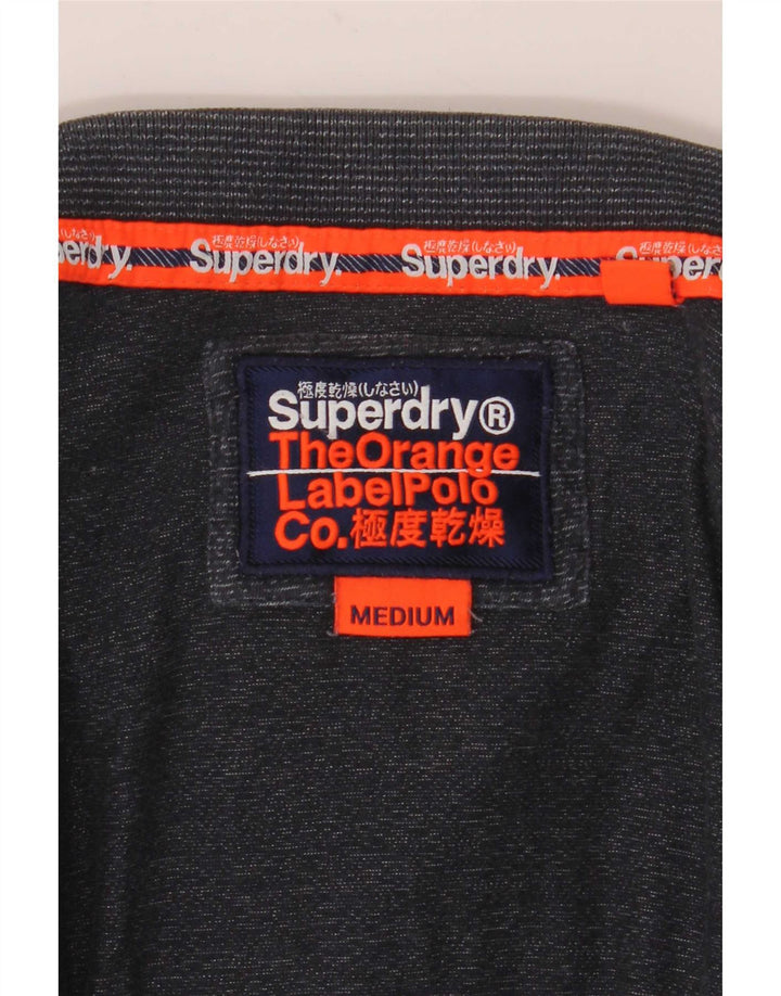 Camisa polo masculina Superdry média azul marinho manchada
