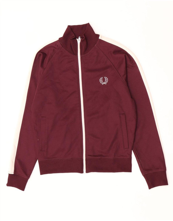 Jaqueta de treino masculina Fred Perry 9-10 anos médio marrom colorblock