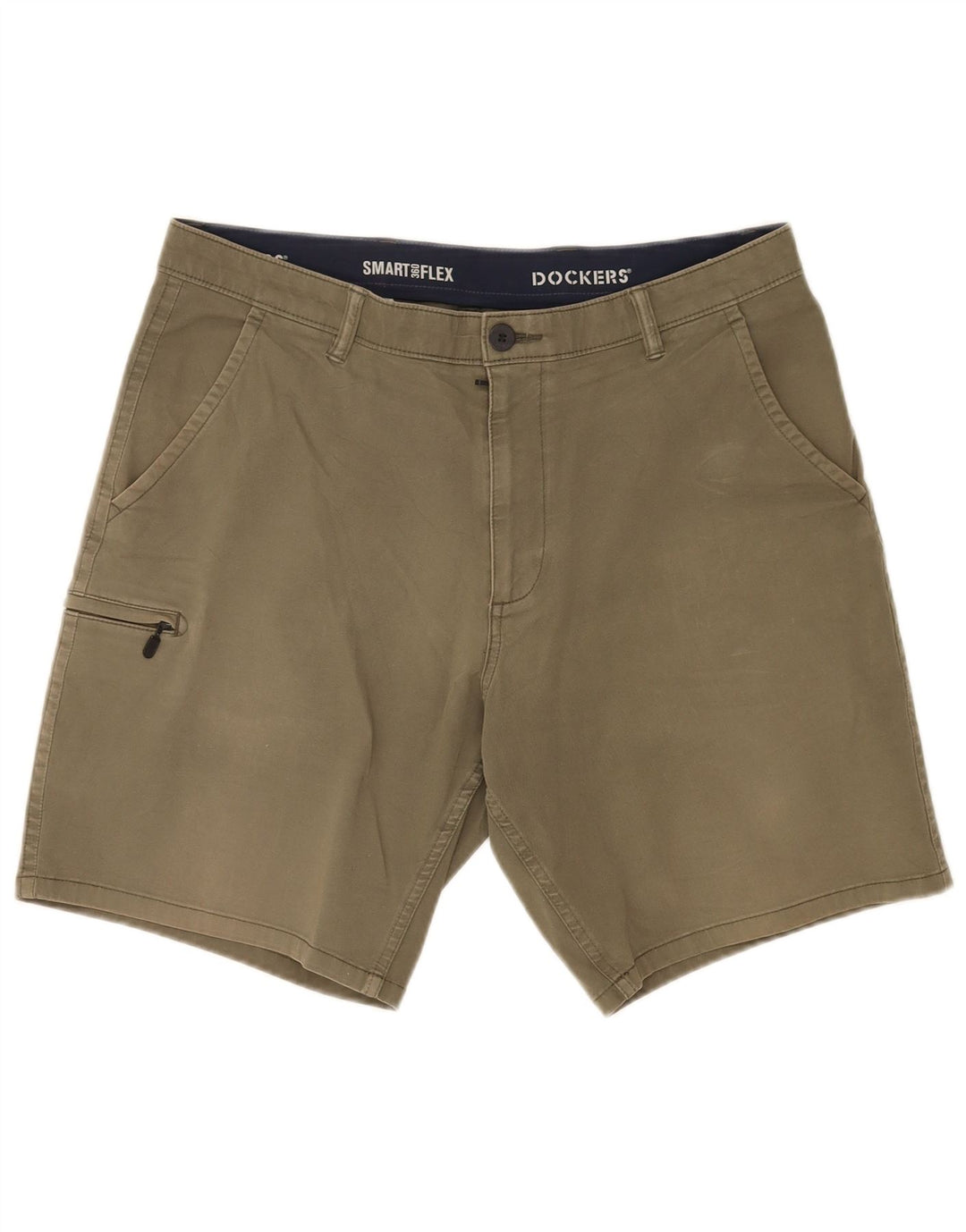 Shorts cargo masculino Dockers W34 grande algodão cáqui