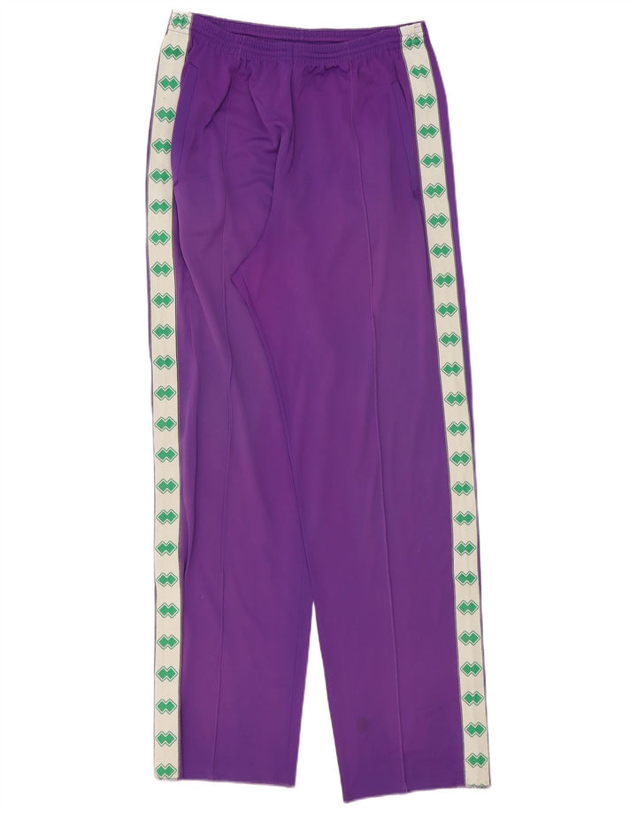 Calça esportiva masculina vintage com bloco colorido roxo médio