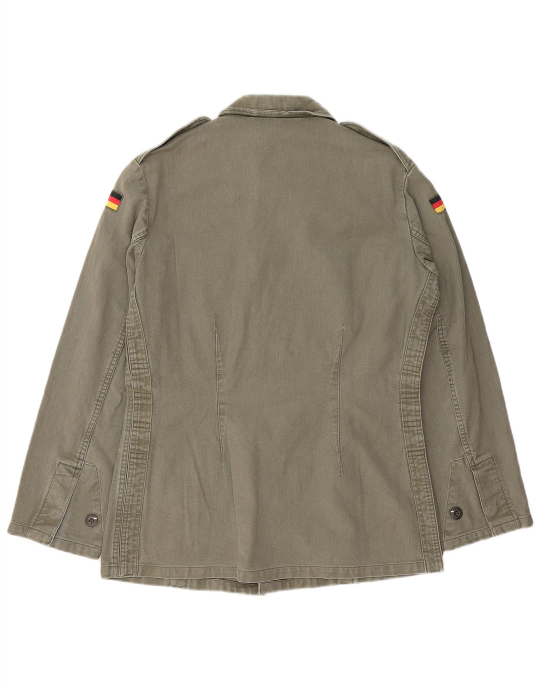 Jaqueta militar masculina vintage UK 38 médio cáqui