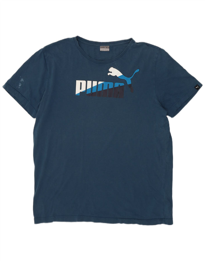 Puma Camiseta Masculina Graphic Top Grande Azul