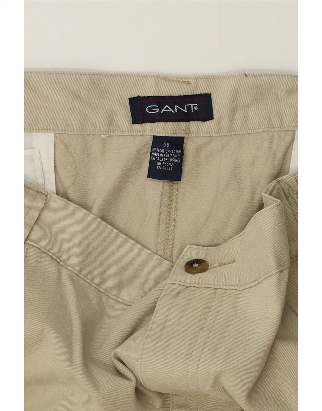 GANT Mens Pegged Chino Shorts W38 XL Algodão Cáqui