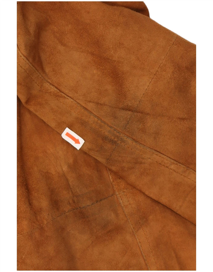 Jaqueta bomber masculina vintage de camurça IT 56 3XL camurça marrom