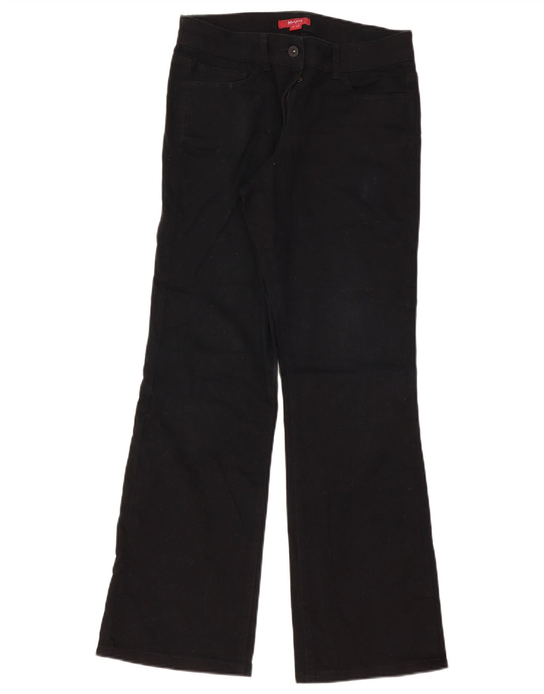Calça jeans feminina Monsoon Bootcut UK 10 pequena W30 L31 algodão preto