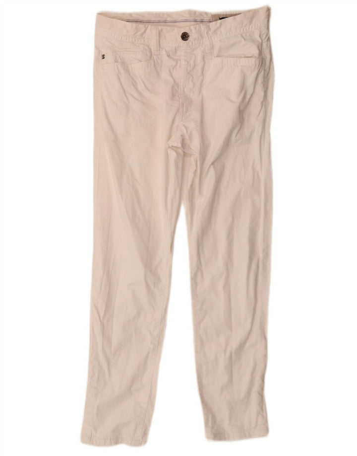 Calça casual slim masculina GAS W31 L28 algodão branco