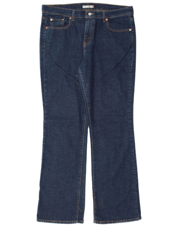 Calça jeans feminina Levi's 515 Bootcut US 14 XL W36 L32 azul algodão