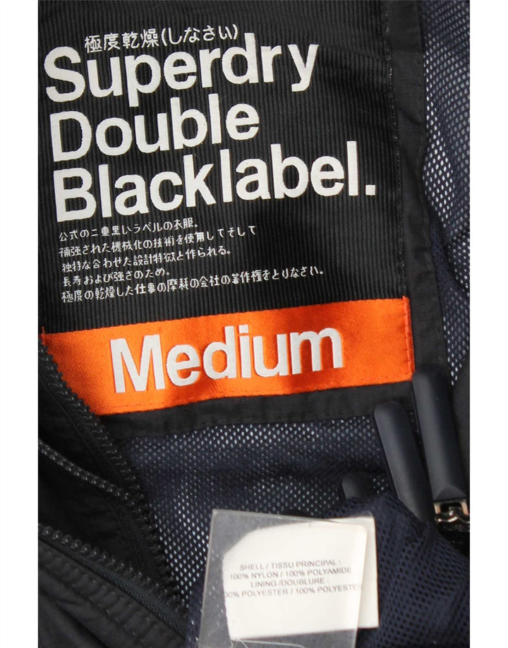 Jaqueta de chuva feminina Superdry Graphic UK 12 médio azul marinho nylon