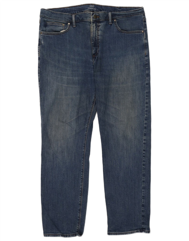 Jeans retos masculinos Marks & Spencer W40 L29 algodão azul