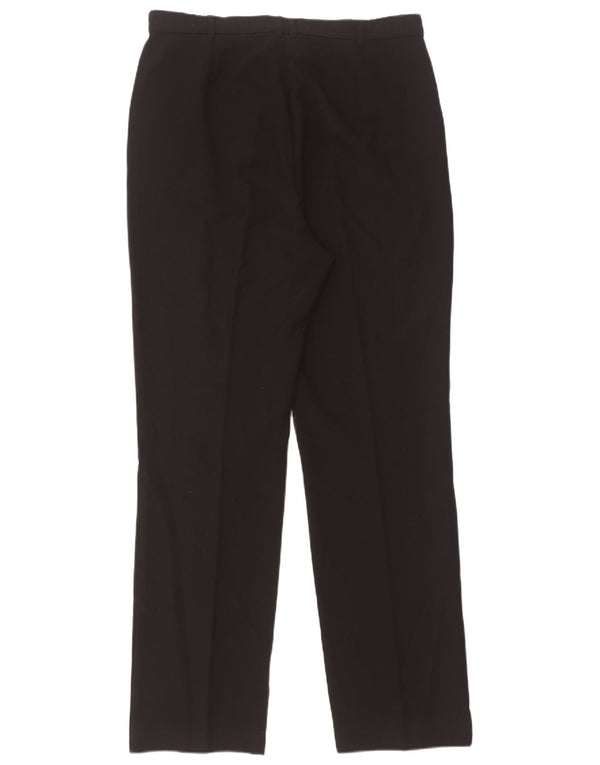 Calça feminina de cintura alta Marks & Spencer Reino Unido 12 médio W32 L31 preta