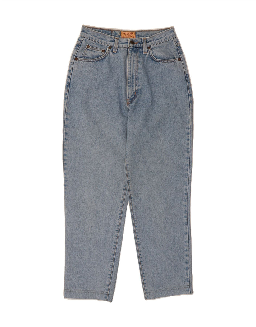 SPITFIRE Womens High Waist Tapered Jeans W26 L26 Blue Cotton Vintage Spitfire and Second-Hand Spitfire from Messina Hembry 