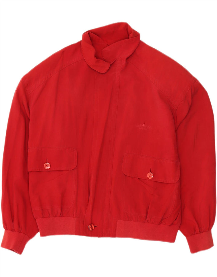 Jaqueta bomber masculina JOCKEY UK 38 seda vermelha média