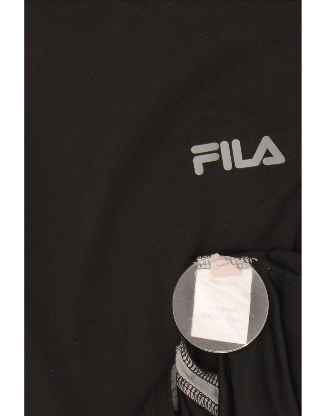 Camiseta masculina FILA Top médio preto colorblock poliéster