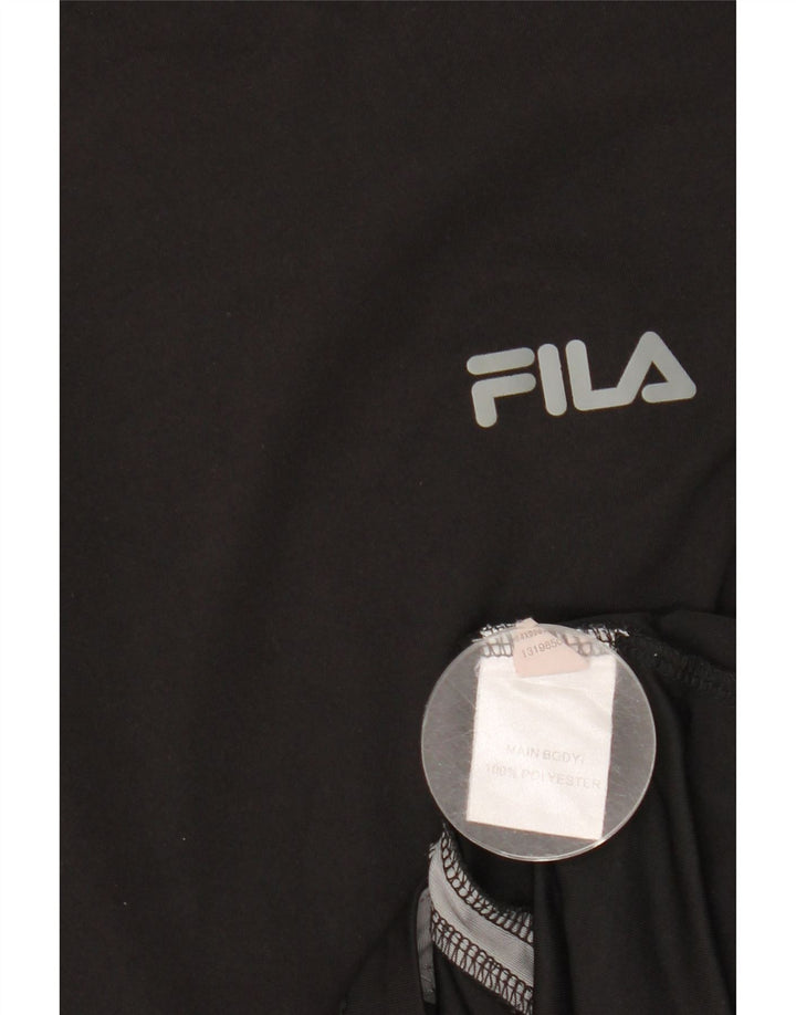 Camiseta masculina FILA Top médio preto colorblock poliéster