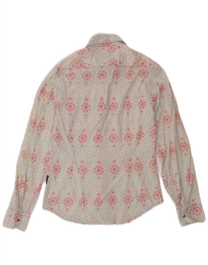 Camisa masculina Energie pequena azul floral