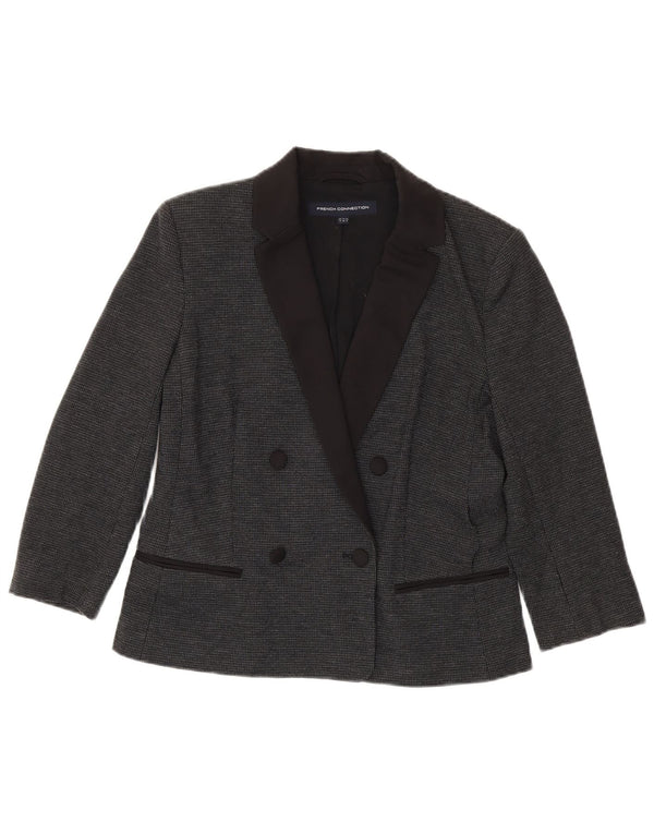 Jaqueta Blazer Feminina French Connection UK 12 Cinza Médio Houndstooth