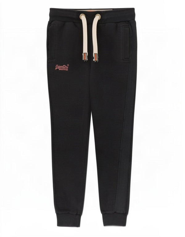Calça de treino feminina Superdry Slim Fit Joggers UK 10 pequeno azul marinho