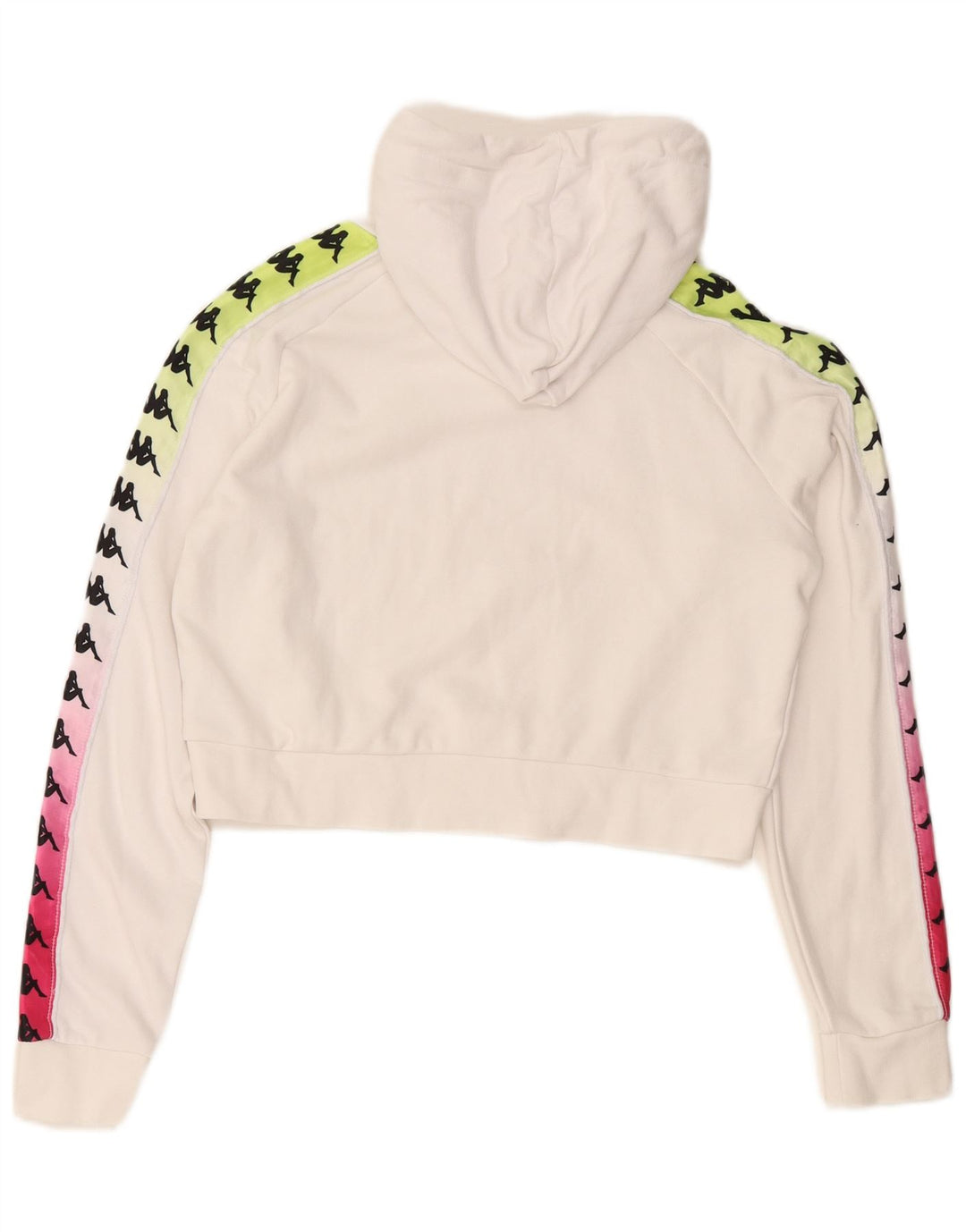 KAPPA Suéter feminino com capuz e estampa gráfica UK 14 médio branco