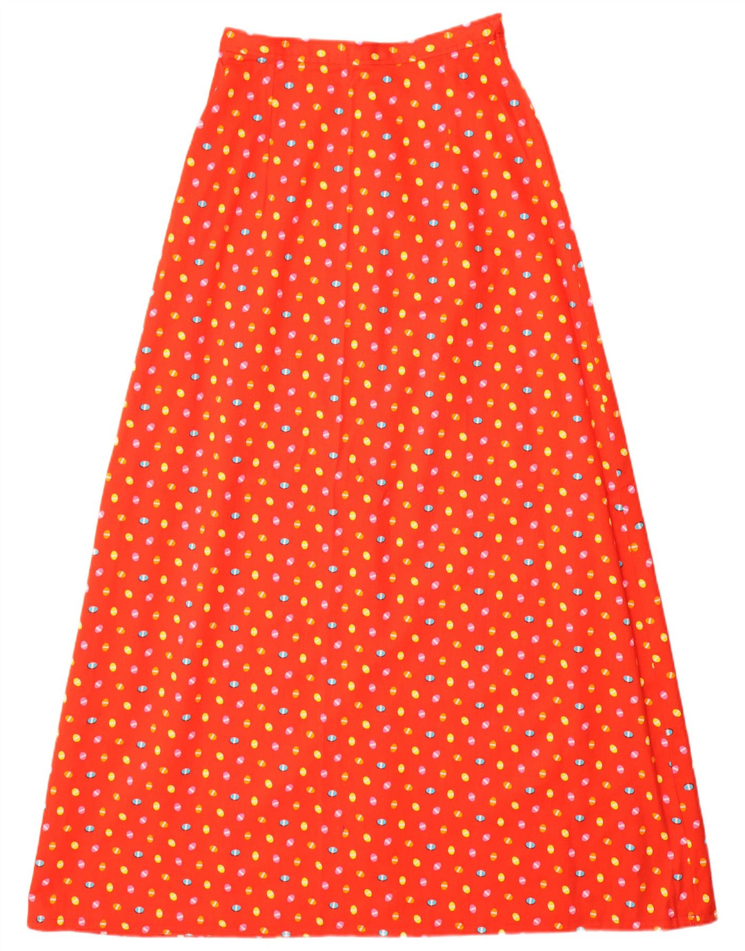 Saia maxi feminina VINTAGE W26 pequena mancha vermelha