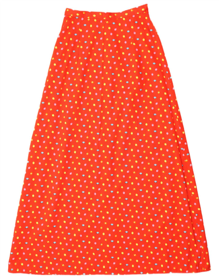 Saia maxi feminina VINTAGE W26 pequena mancha vermelha