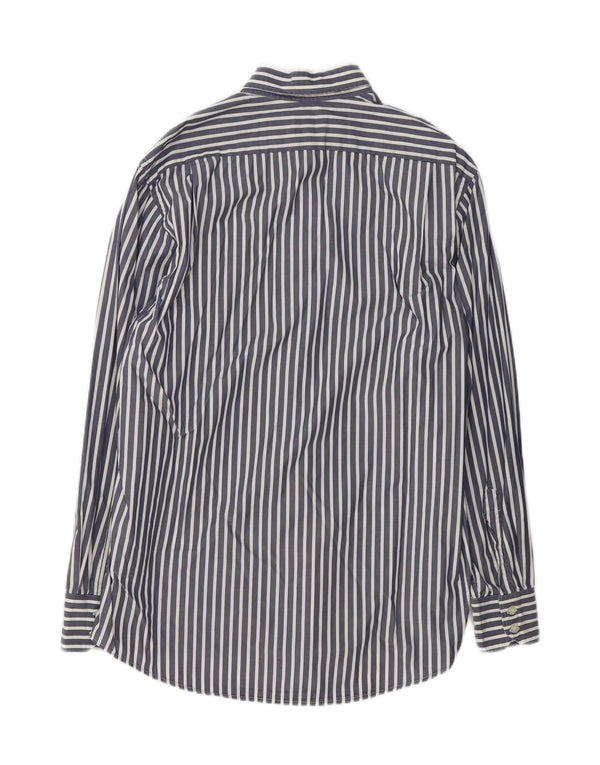 Camisa masculina Lacoste tamanho 41 algodão listrado azul marinho médio
