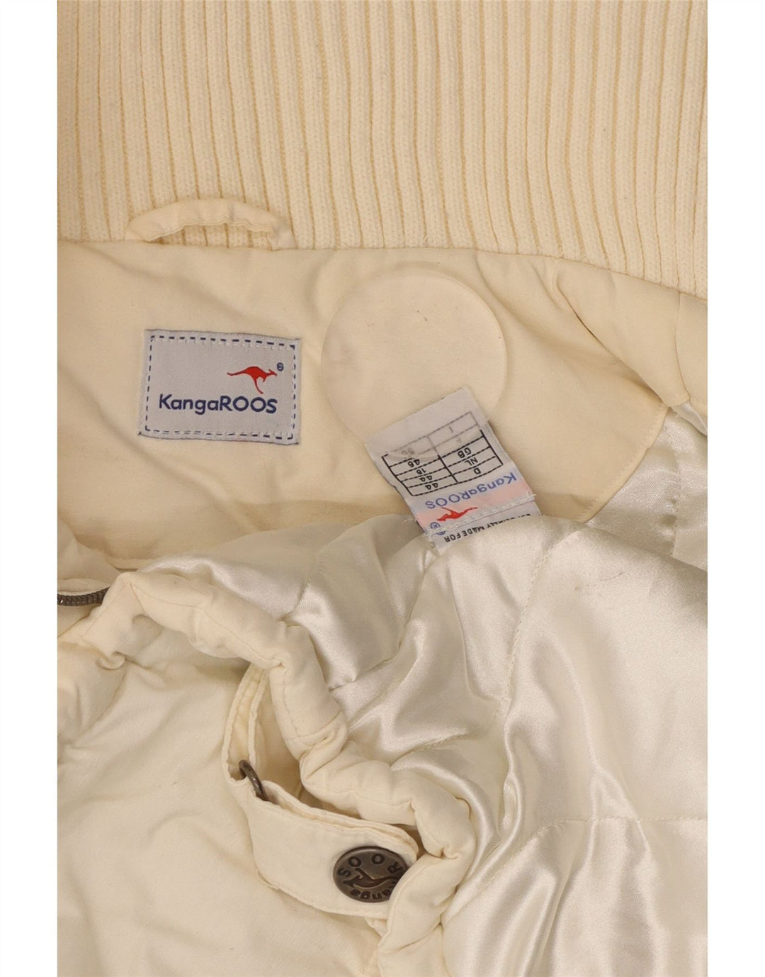 Jaqueta acolchoada feminina KANGAROOS UK 18 XL algodão branco