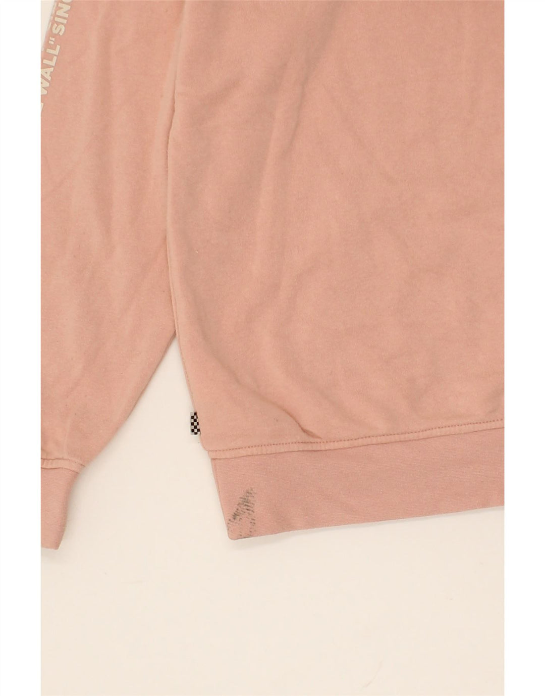 VANS Womens Graphic Hoodie Jumper UK 6 XS Pink Cotton Vintage Vans and Second-Hand Vans from Messina Hembry 