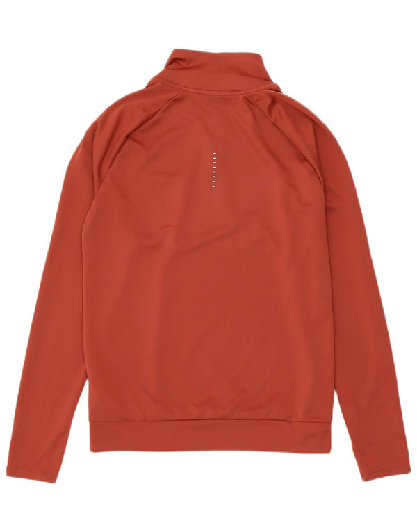 NIKE Masculino Dri Fit Graphic Zip Neck Pullover Treino Top XS Marrom