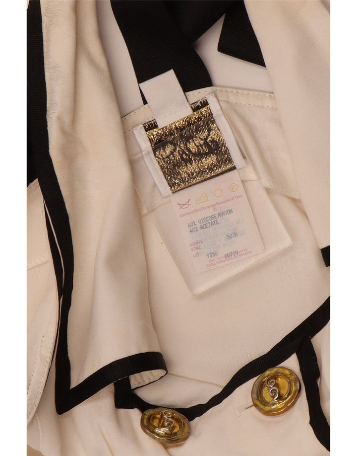 Colete feminino Joseph Ribkoff UK 16 grande viscose branca