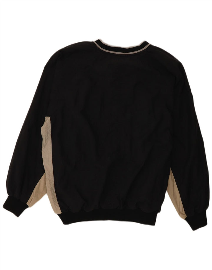 Moletom gráfico masculino Nike Jumper grande preto colorblock poliéster