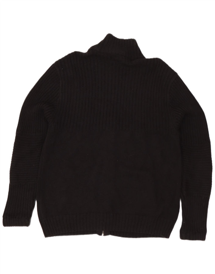 Calvin Klein Jeans Masculino Cardigan Suéter Médio Algodão Preto