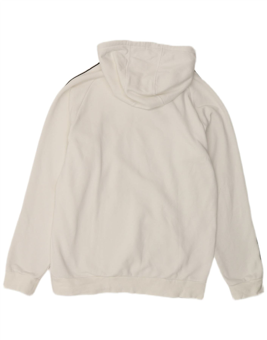 ADIDAS Mens Hoodie Jumper Grande Algodão Branco