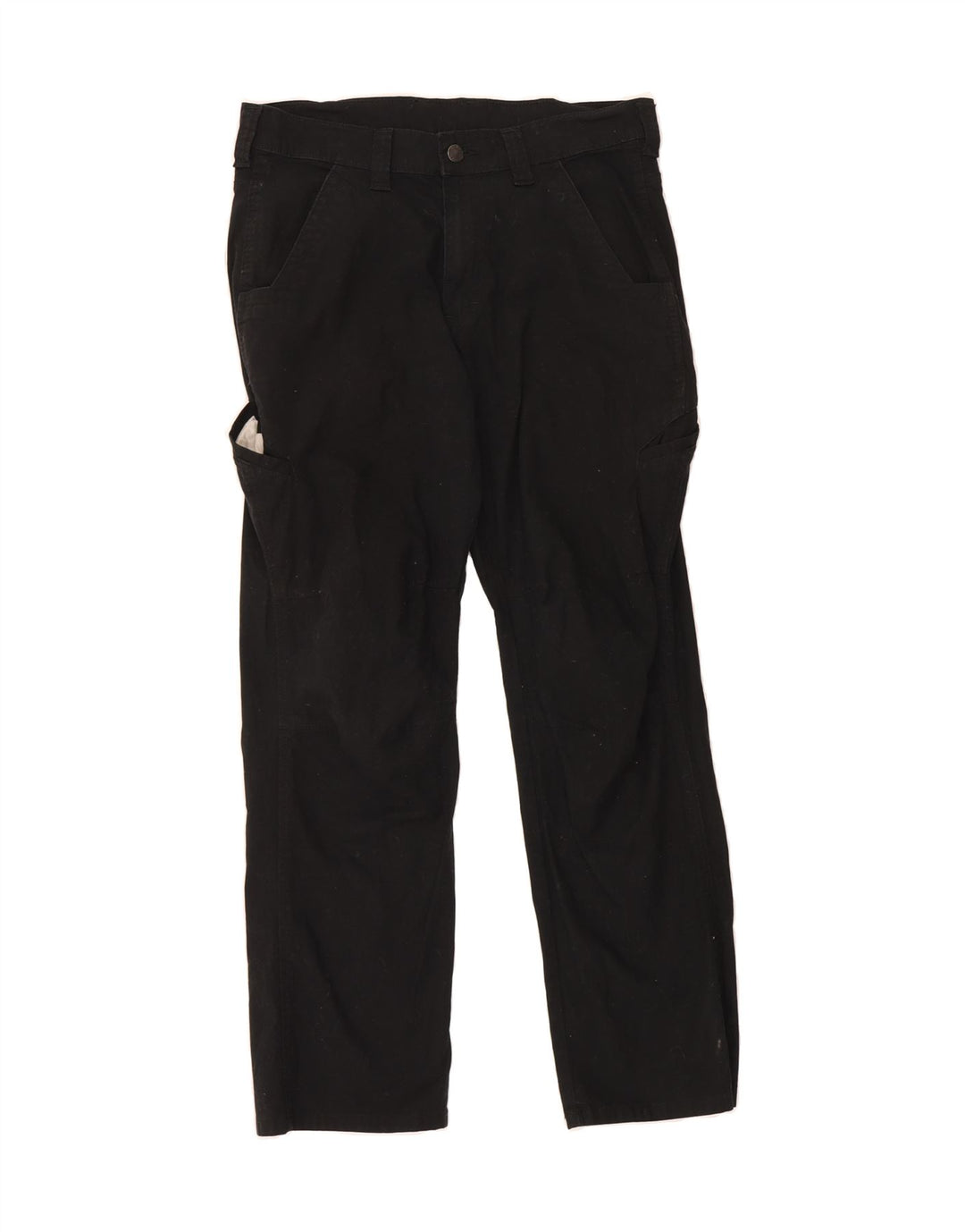 VINTAGE Mens Straight Cargo Trousers W34 L29 Black Vintage Vintage and Second-Hand Vintage from Messina Hembry 
