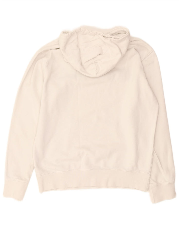 CHAMPION Suéter masculino com capuz gráfico médio algodão branco