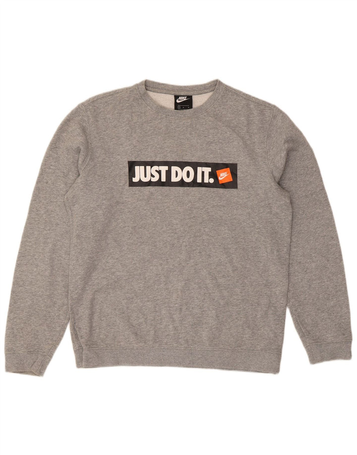 Moletom Nike Masculino Graphic Regular Fit Jumper Médio Cinza Algodão