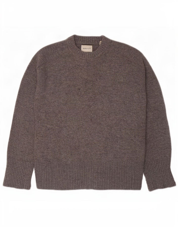 Gant Suéter masculino com gola redonda pequeno cinza
