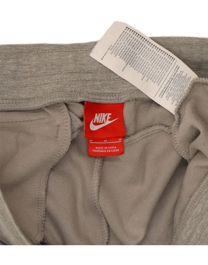 Calça de treino masculina Nike Joggers cinza médio algodão colorblock