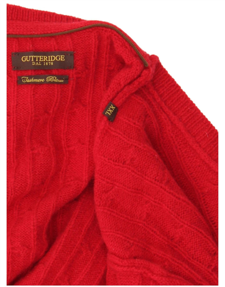 Suéter masculino GUTTERIDGE com gola redonda 2XL vermelho