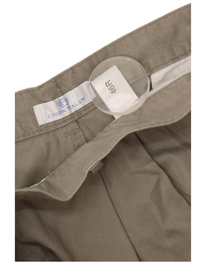 Calça Chino Masculina Essentials Pegged W46 L30 Algodão Cinza