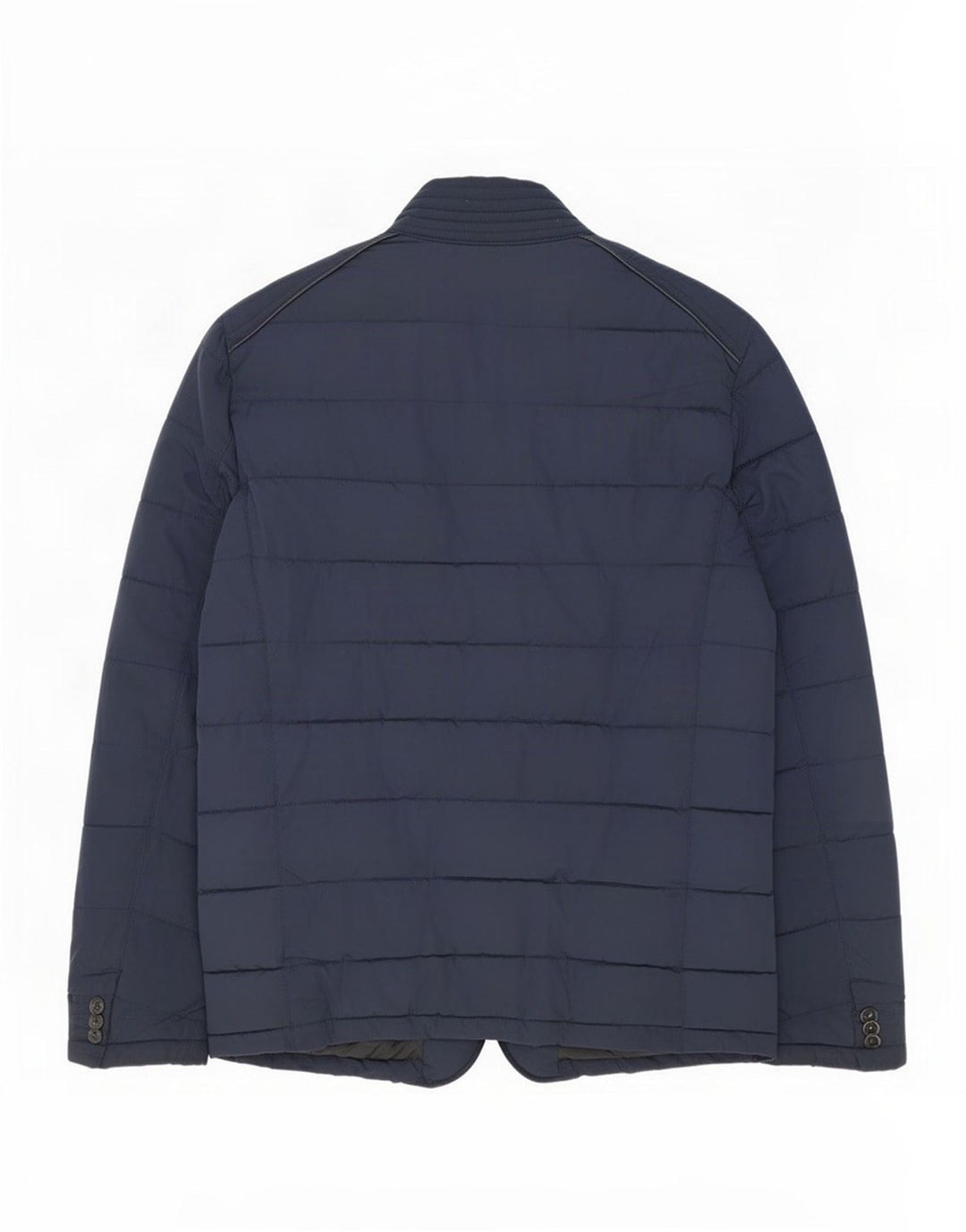 Jaqueta acolchoada masculina Zara UK 38 poliéster azul marinho médio