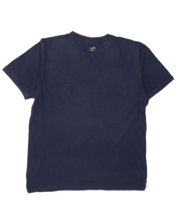 Camiseta masculina Lotto Top 2XL algodão listrado azul marinho