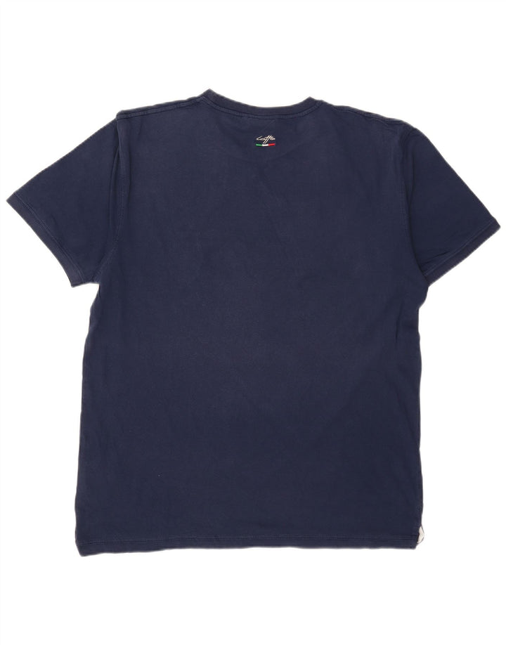 Camiseta masculina Lotto Top 2XL algodão listrado azul marinho