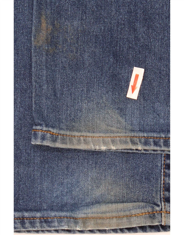 Calça jeans reta regular masculina Marks & Spencer W38 L33 algodão azul