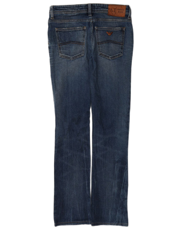 Armani feminino slim bootcut jeans W26 L29 algodão azul