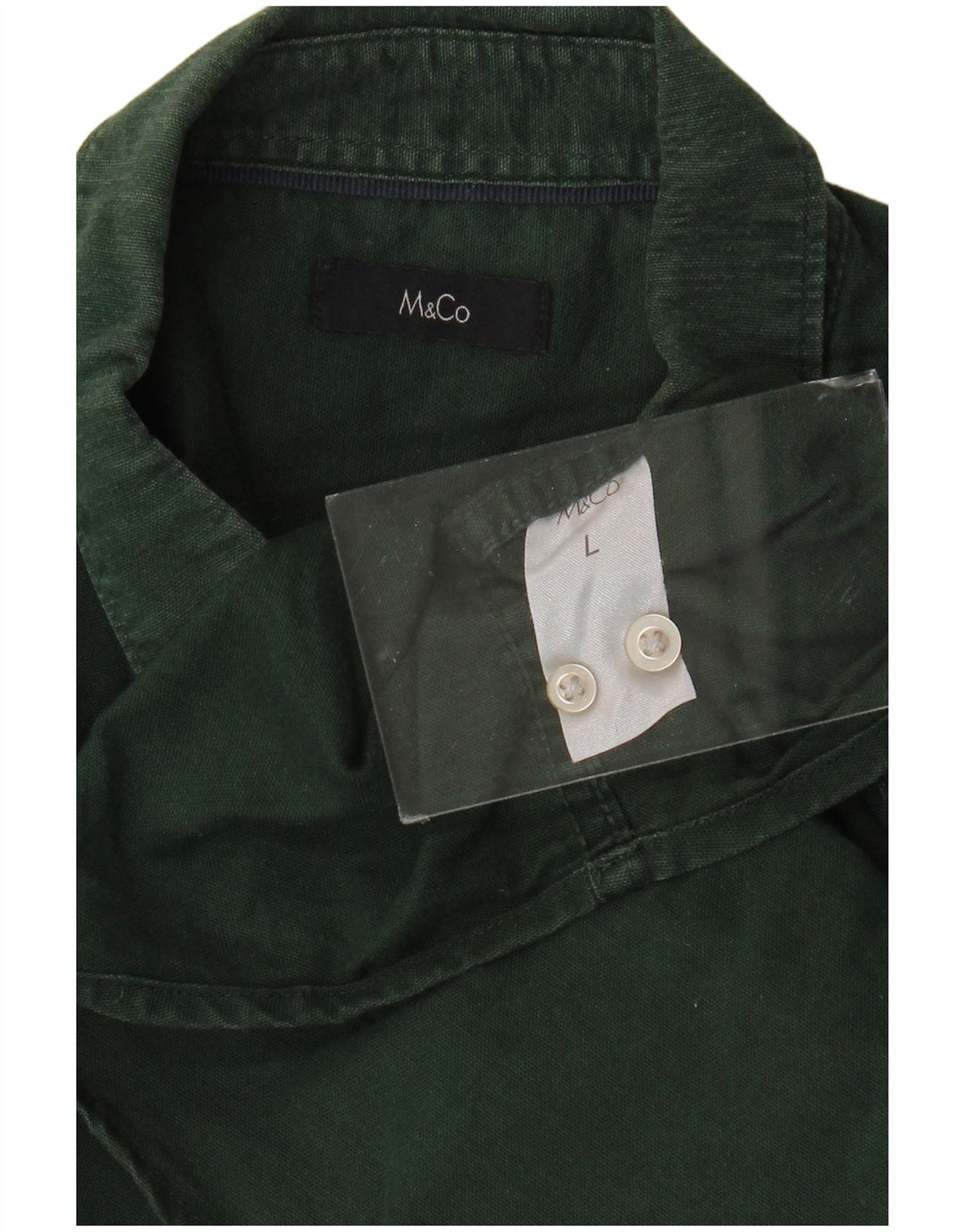 Camisa masculina M&CO grande algodão verde